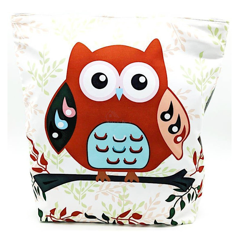 Sac à Bandoulière en Toile motif Hibou Chouette