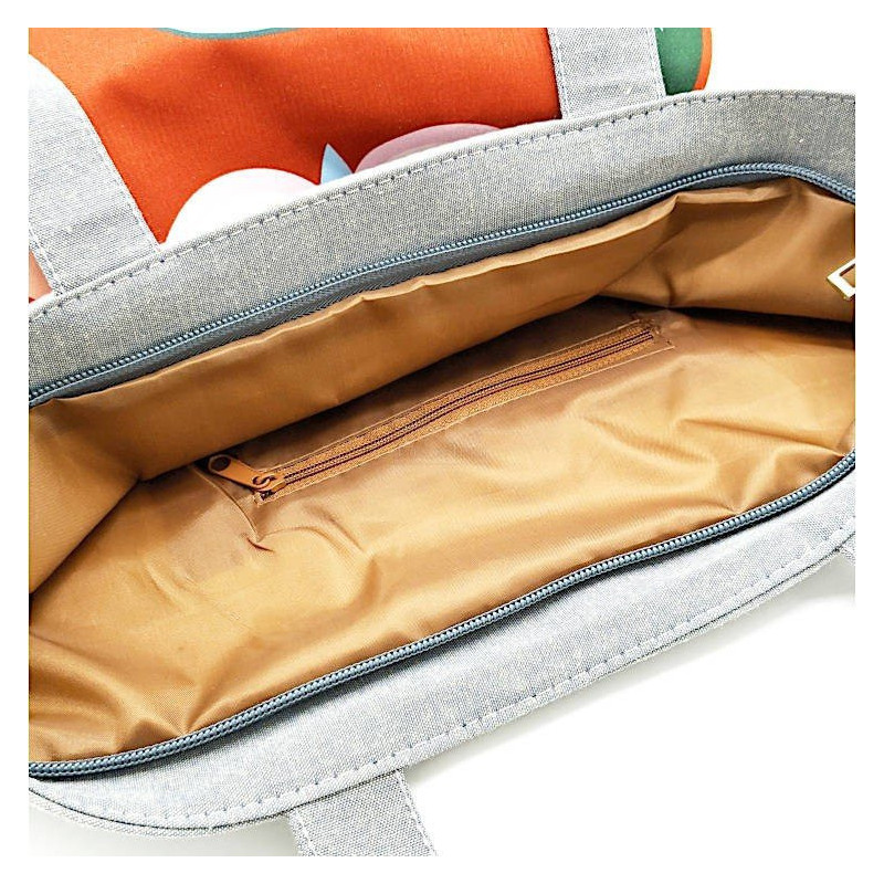 Sac à Bandoulière en Toile motif Hibou Chouette