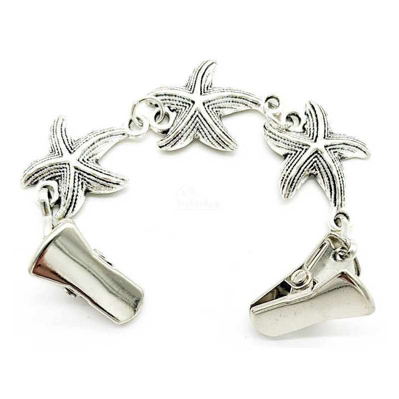 Broche Fantaisie étoile et Pinces attache Pull et Gilet