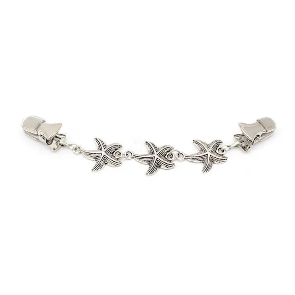 Broche Fantaisie étoile et Pinces attache Pull et Gilet
