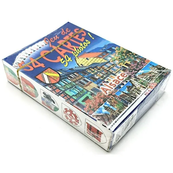 Kartenspiel mit 54 Karten mit elsässischen Motiven