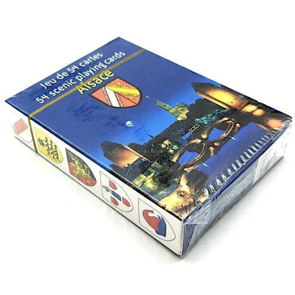Kartenspiel mit 54 Karten mit elsässischen Motiven