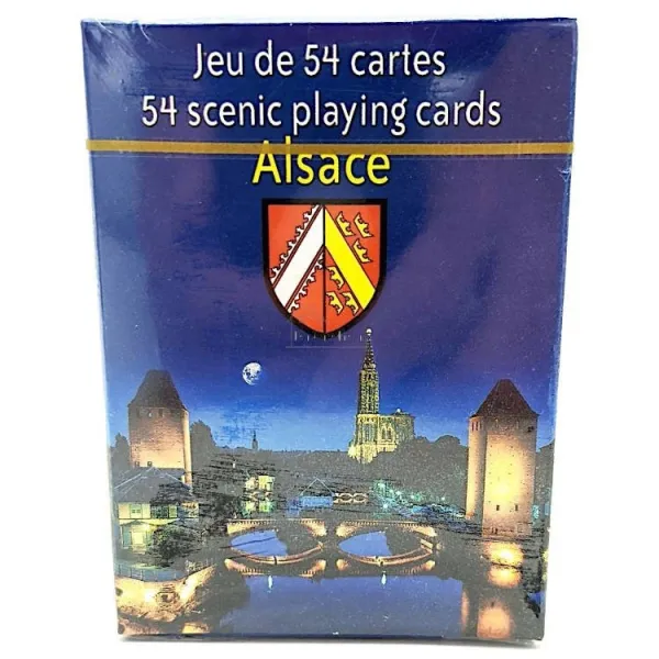 Kartenspiel mit 54 Karten mit elsässischen Motiven