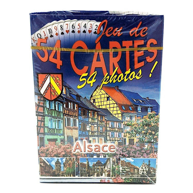 Kartenspiel mit 54 Karten mit elsässischen Motiven