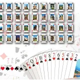 Kartenspiel mit 54 Karten mit elsässischen Motiven