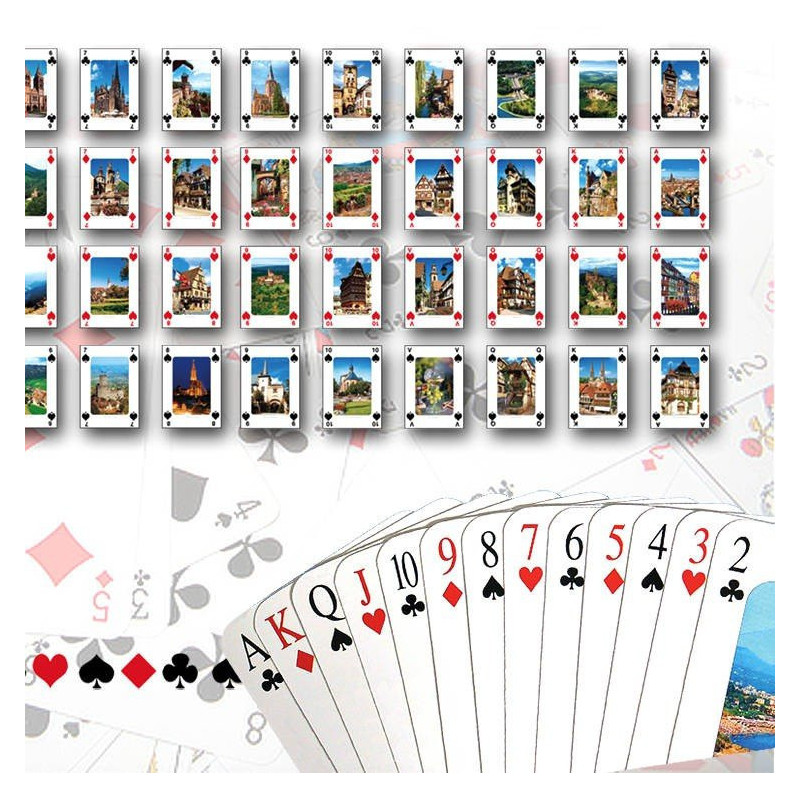 Jeu de 54 Cartes motifs Alsaciens