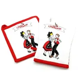 Set of Gloves and Potholder decorated by Georges Ratkoff