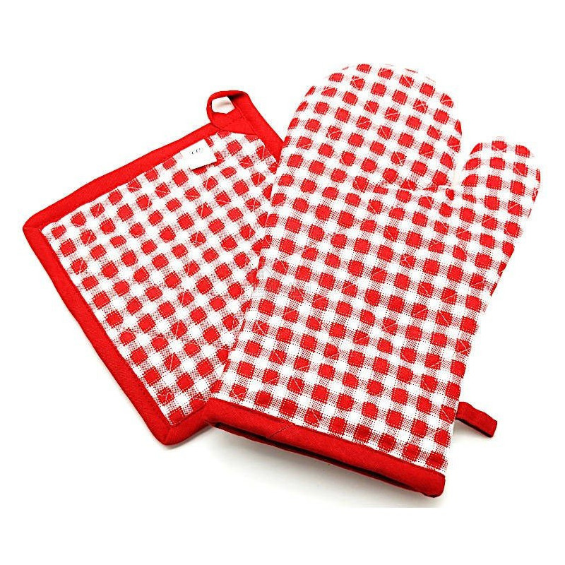 Set of Gloves and Potholder decorated by Georges Ratkoff