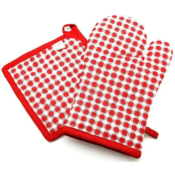 Set of Gloves and Potholder decorated by Georges Ratkoff