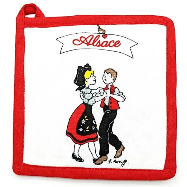 Set of Gloves and Potholder decorated by Georges Ratkoff