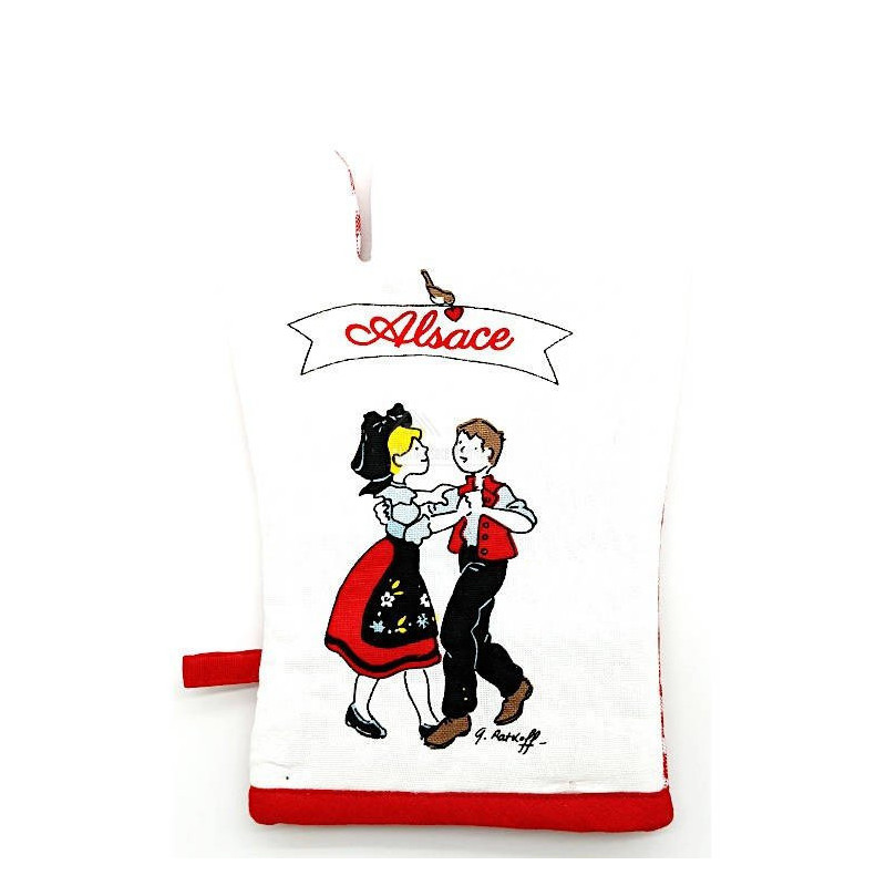 Set of Gloves and Potholder decorated by Georges Ratkoff