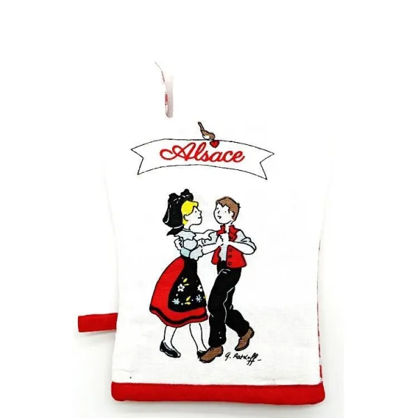 Set of Gloves and Potholder decorated by Georges Ratkoff