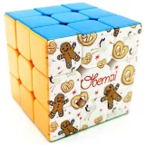 Alsatian Magic Cube with Pretzel, Stork and Mannele decoration