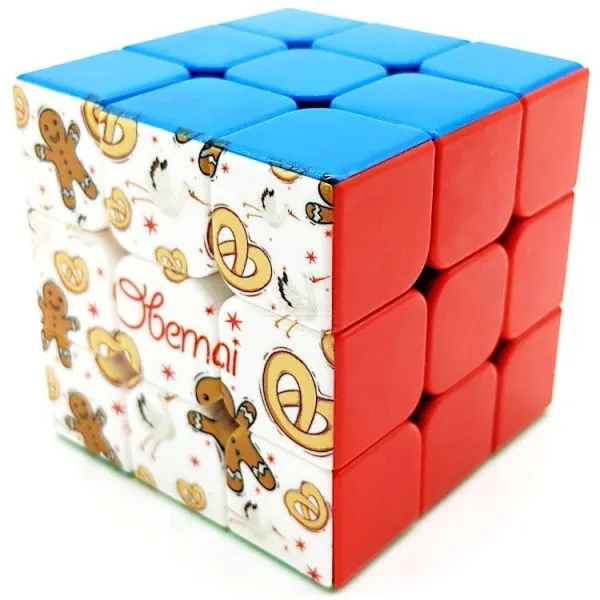 Magic Cube 3x3 Alsacien décor Bretzel, Cigogne et Mannele