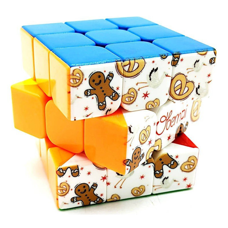 Elsässischer Magic Cube mit Brezel, Storchen und Mannele-Dekor