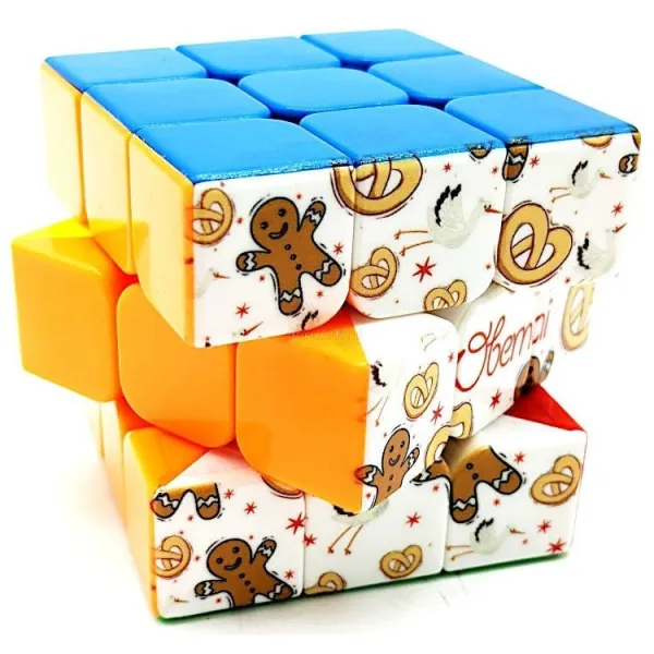 Magic Cube 3x3 Alsacien décor Bretzel, Cigogne et Mannele