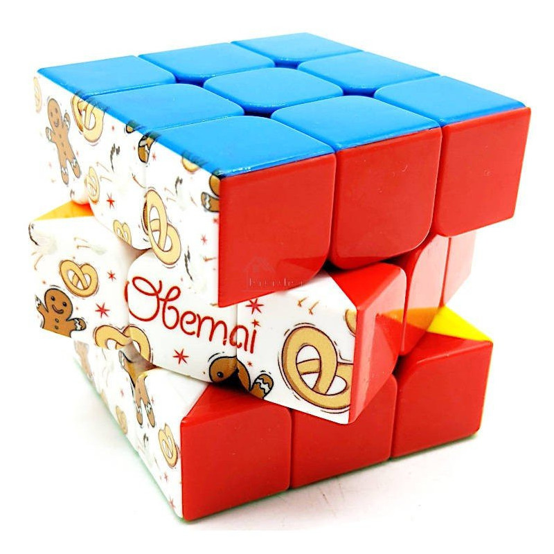 Elsässischer Magic Cube mit Brezel, Storchen und Mannele-Dekor
