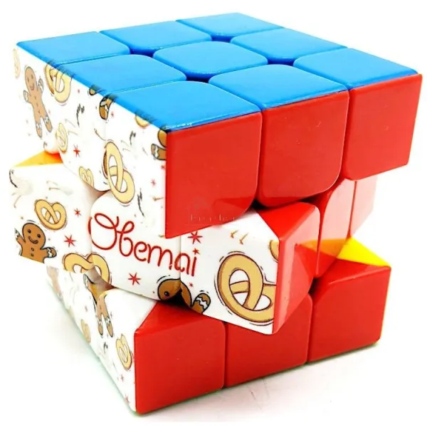 Magic Cube 3x3 Alsacien décor Bretzel, Cigogne et Mannele