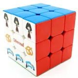 Magic Cube 3x3 Alsacien décor Alsacienne, Bretzel et Cigogne