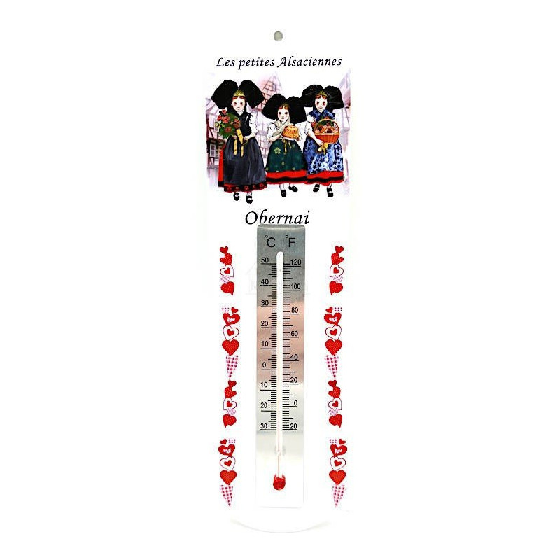 Metal wall thermometer with Little Alsatians