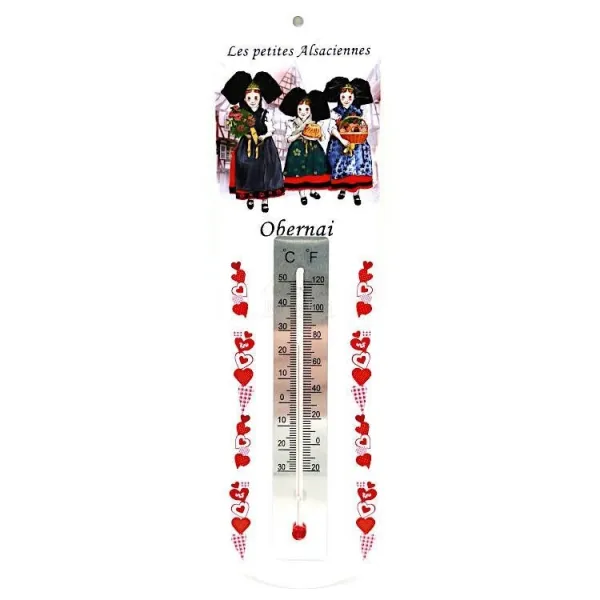 Wandthermometer aus Metall die kleinen Elsässerinnen