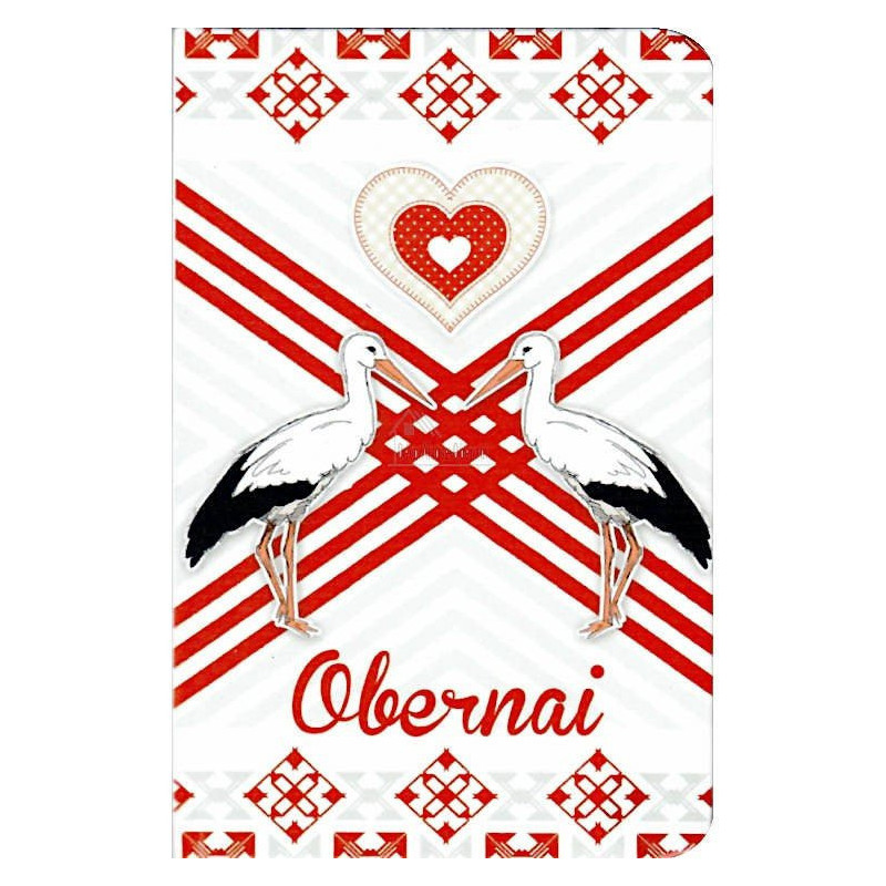Notepad decorated with Obernai Storks