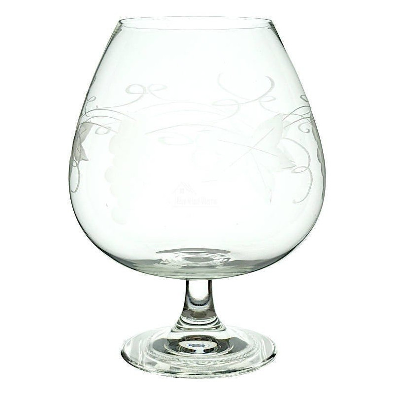 Verre à Cognac Gravé Vignes et Grappes de Raisin