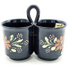 Double Soufflenheim blue mug with geese decoration