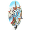 Assiette de Collection décor Villages d'Alsace et Support
