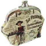 Purse with clasp La Prunelle motif