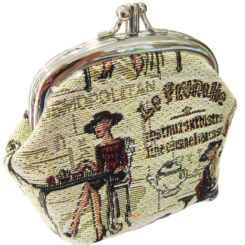 Purse with clasp La Prunelle motif
