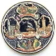 Assiette en Faience décorée de Villes d'Alsace