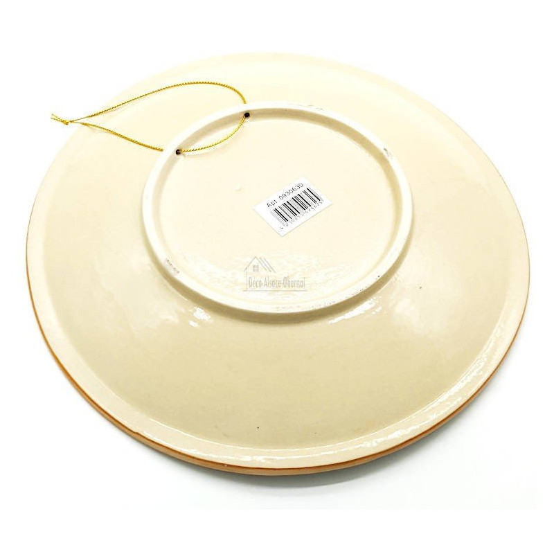 Assiette en Faience décorée de Villes d'Alsace