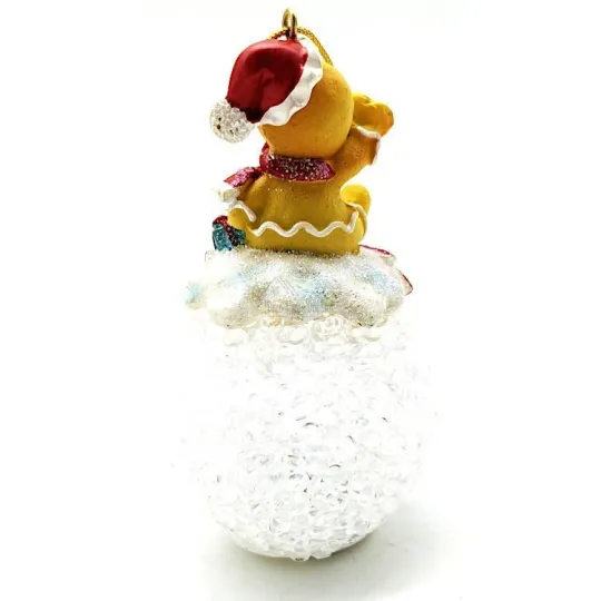 Boule de Noël avec Led et Mannele Alsace à suspendre