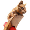 Rocking Wine Bottle Holder with Suarwood Cat