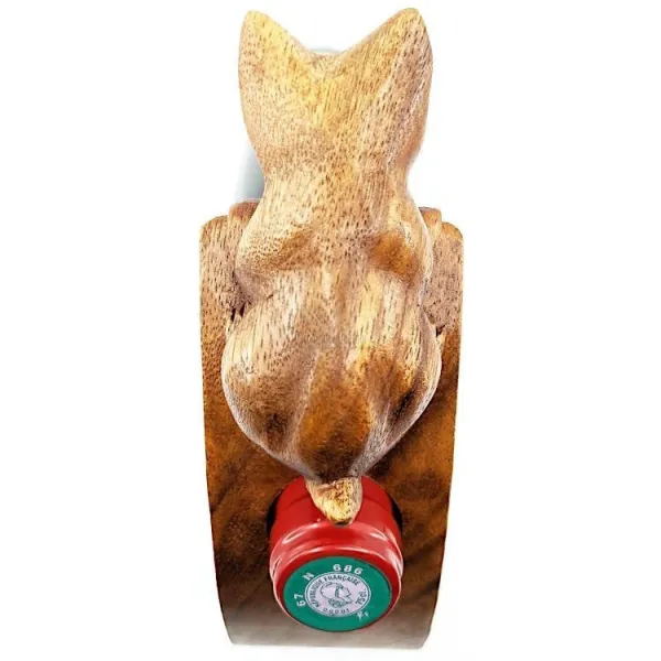 Rocking Wine Bottle Holder with Suarwood Cat