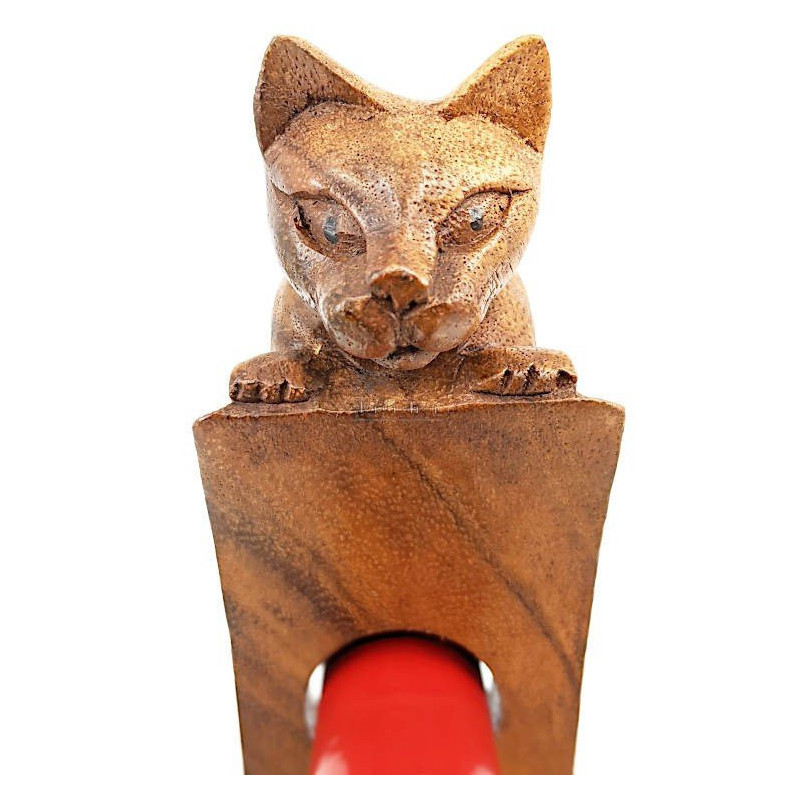 Rocking Wine Bottle Holder with Suarwood Cat