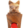 Rocking Wine Bottle Holder with Suarwood Cat