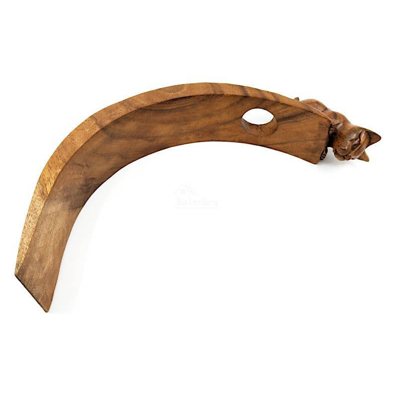Rocking Wine Bottle Holder with Suarwood Cat
