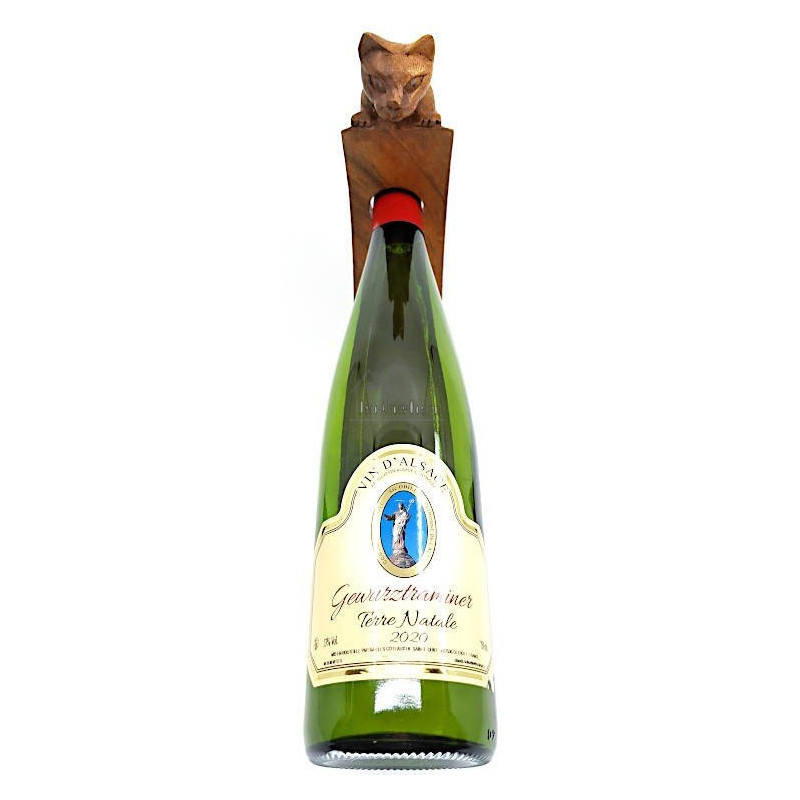Rocking Wine Bottle Holder with Suarwood Cat