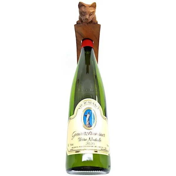 Rocking Wine Bottle Holder with Suarwood Cat