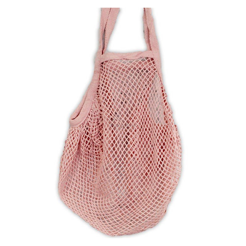 Einkaufsnetz aus reiner Baumwolle in rosa