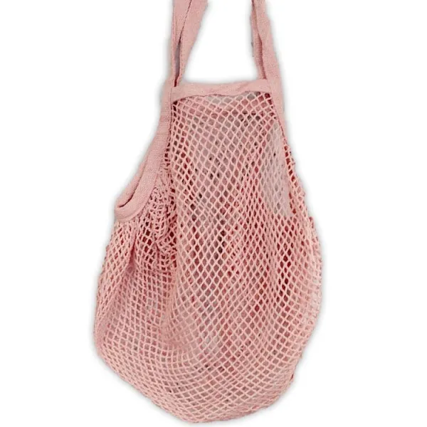 Einkaufsnetz aus reiner Baumwolle in rosa