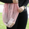 Einkaufsnetz aus reiner Baumwolle in rosa