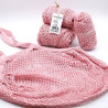 Einkaufsnetz aus reiner Baumwolle in rosa