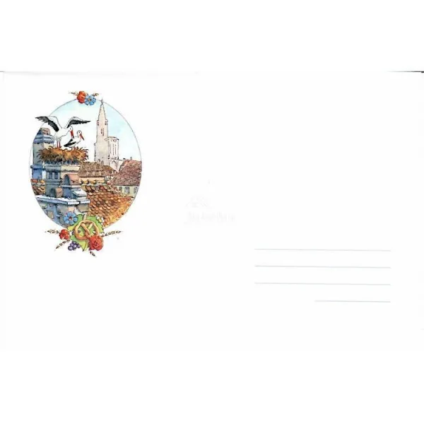 Umschlag mit Aquarelldekor Georges Ratkoff