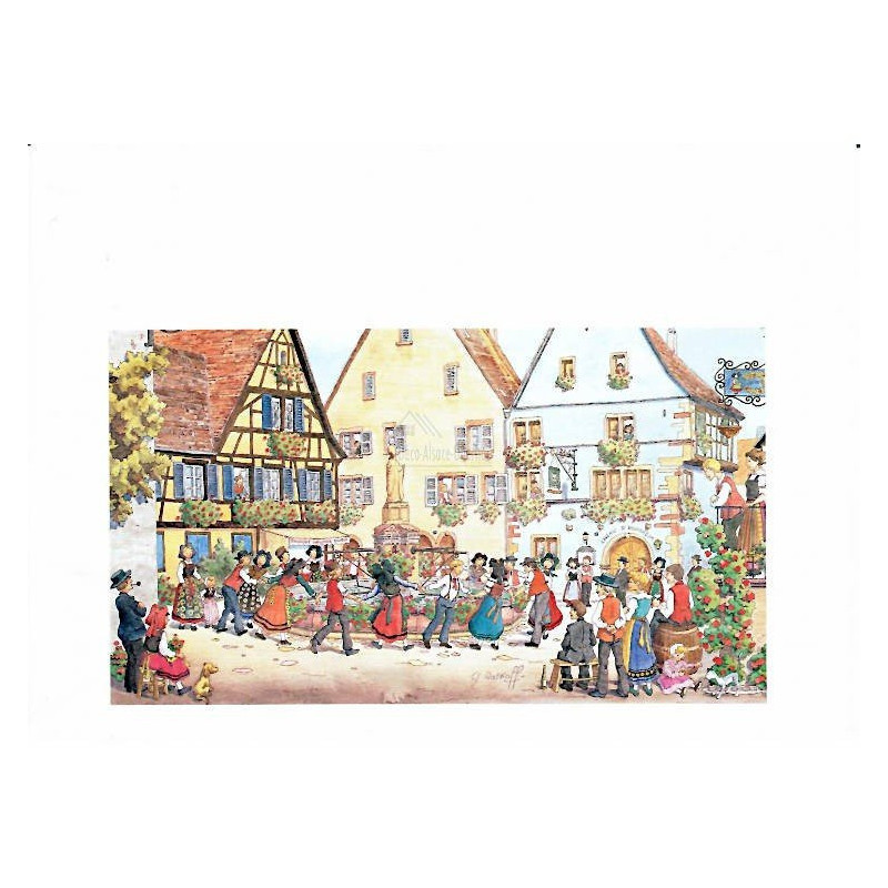 Umschlag mit Aquarelldekor Georges Ratkoff
