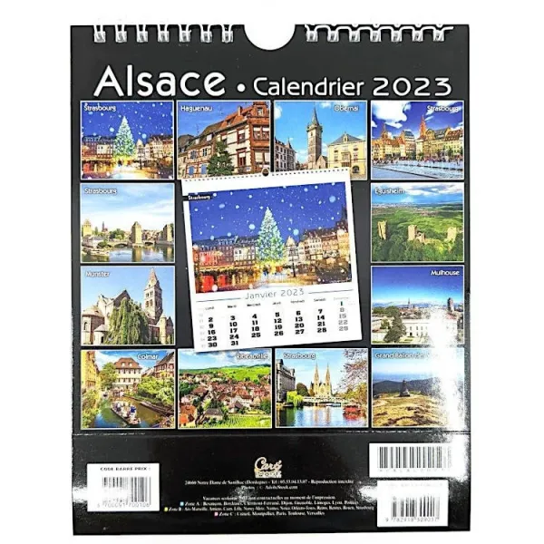 Calendrier Chevalet images d'Alsace 2023