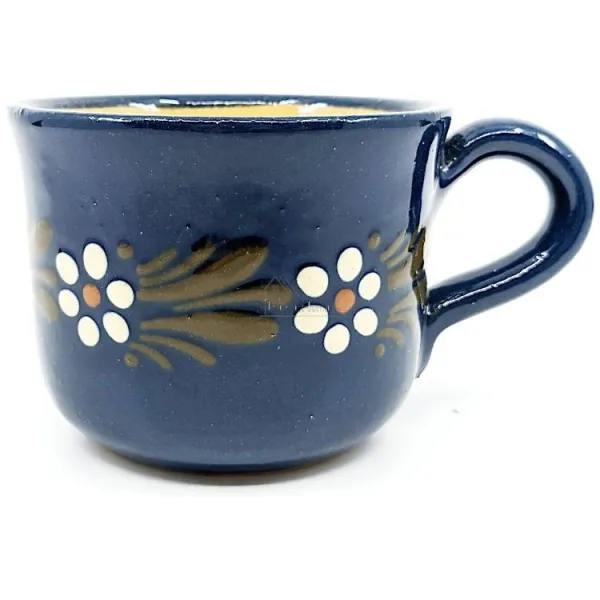Tasse à Déjeuner Bleu de Soufflenheim Marguerite
