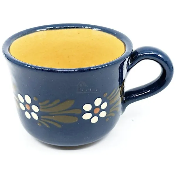 Tasse à Déjeuner Bleu de Soufflenheim Marguerite